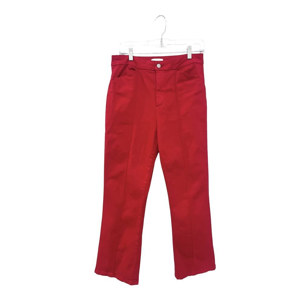 Pistola Ruby Chino Pants Womens 29 Red Stretch Twill Zip Fly Pockets Casual
